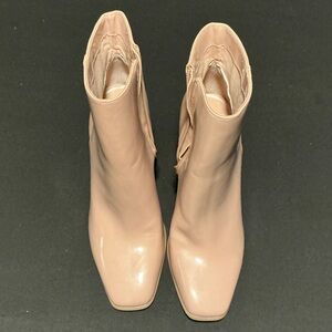 Elegant Nude Ankle Boots